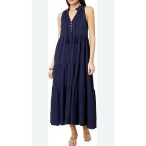 Lilly Pulitzer Women's Malone Maxi Dress Size XS Color True Navy Tiered NWT